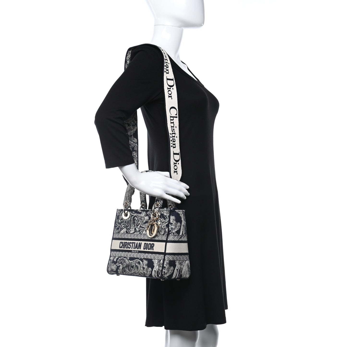 CHRISTIAN DIOR Toile Lady D-Lite Blue DJVCD8VD