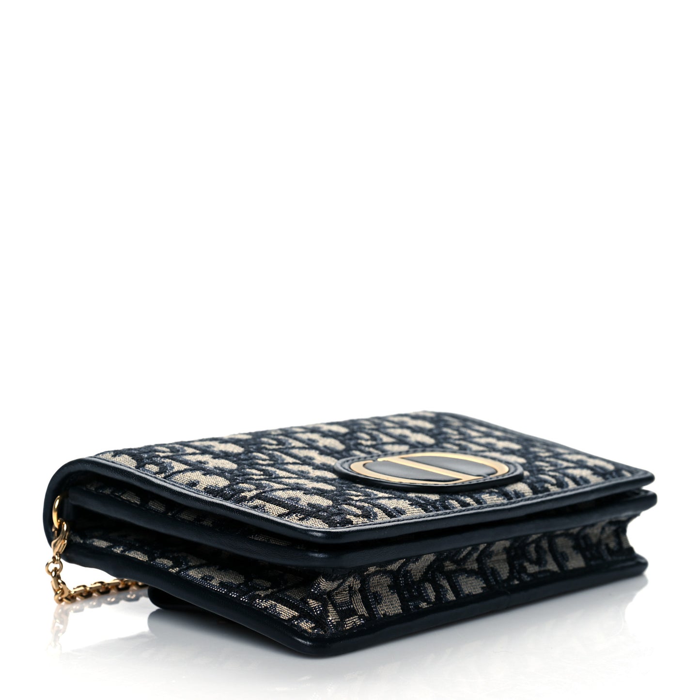 CHRISTIAN DIOR Oblique 30 Montaigne 2-In-1 Pouch Blue