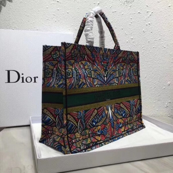 Dior Book Tote Bg In Butterfly Canvas