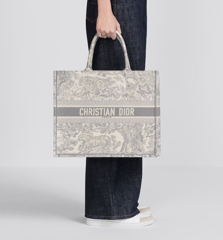 LARGE DIOR BOOK TOTE Gray Toile de (42 x 35 x 18.5 cm) IOTZD5ZG