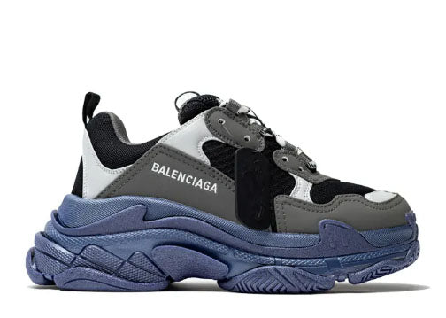 Balenciag* Triple S Sneaker Black Grey Deep blue