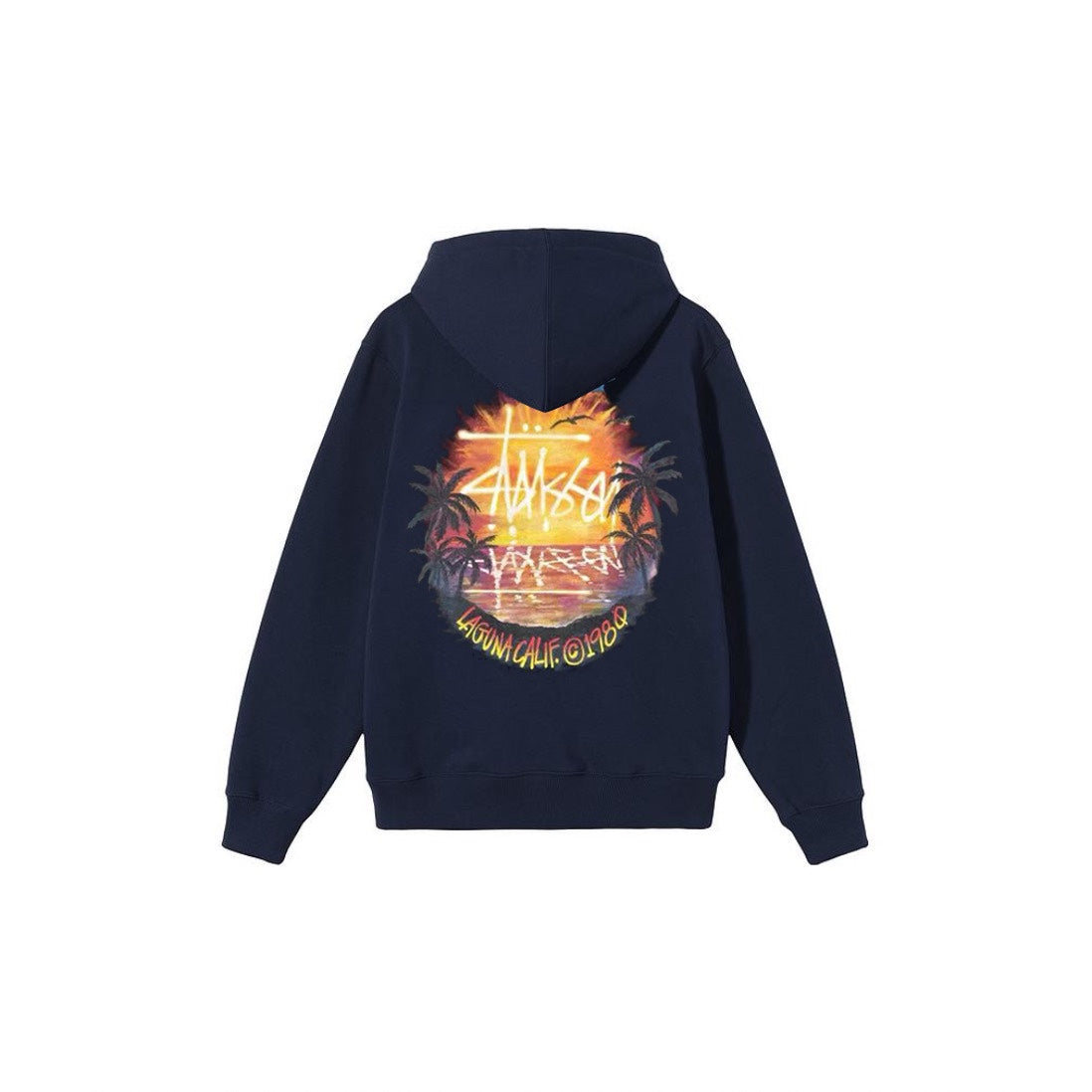 Stu$$y SS24 sunset palm tree scenic graphic print hoodie
