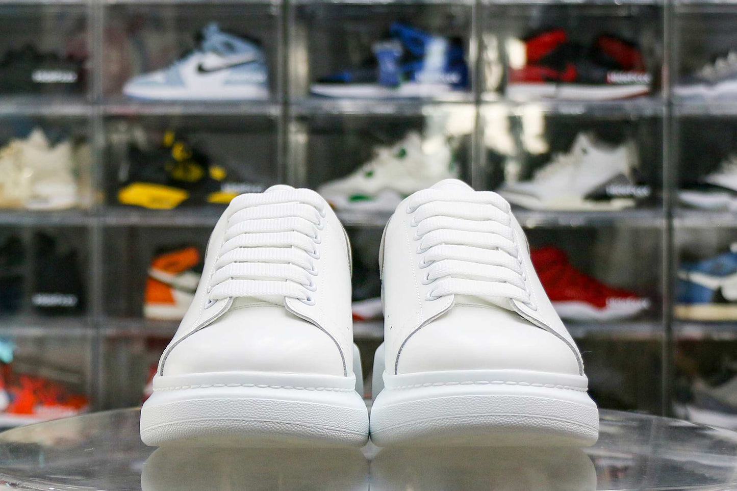 Alexander McQueen Oversized Sneaker White Grey Suede