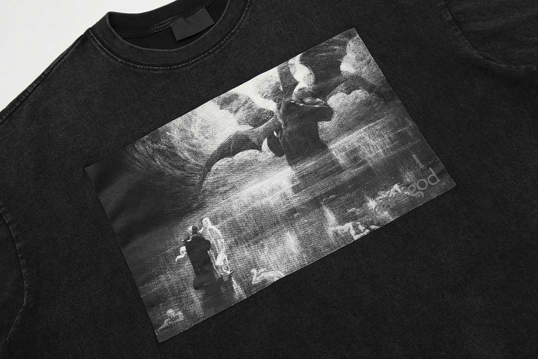 Fear Of God / Essentials vintage style giant angel seductive printing short sleeves