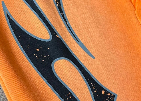 Hell$tar Studios Fire Orange Hoodie pants