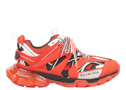 Balenciag* Track Sneaker Clear Sole Red
