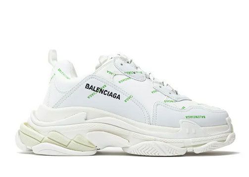Balenciag* Triple S Sneaker All Over Logo White (W)