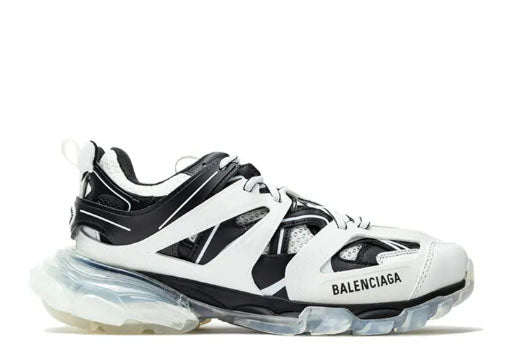 Balenciag* Track Sneaker Clear Sole White Black