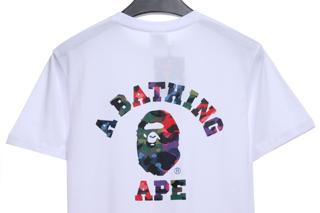 BAPE colorful camouflage printing short sleeves