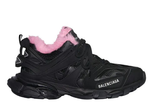 Balenciag* Track Sneaker Black Plush Pink