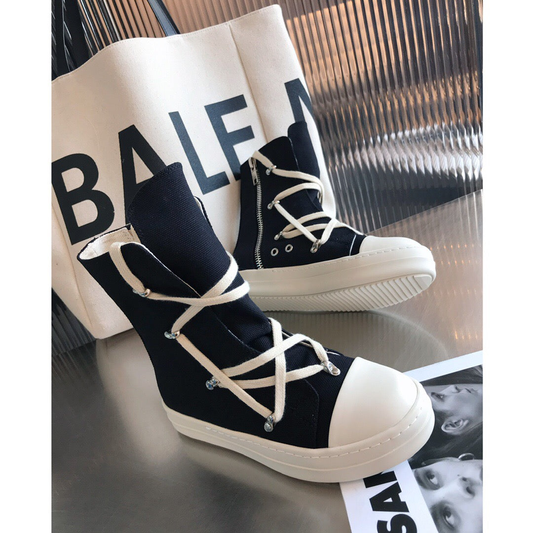 R!ck Owens DRKSHDW Strobe Cotton Denim Hexa High Black