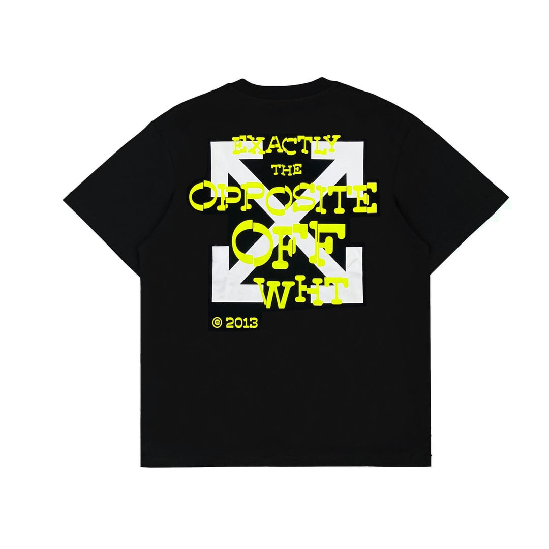 Ow yellow letter arrow short sleeves