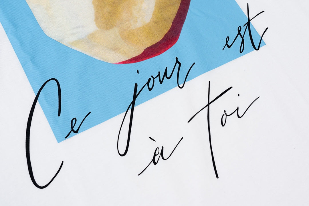 D3SCENDANT 脳 RH apple fruit print short-sleeved T-shirt