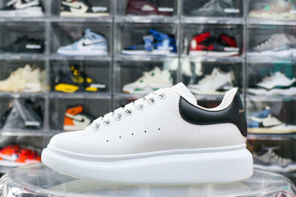 Alexander McQueen Oversized Sneaker  White Black (Black Leather Heel)