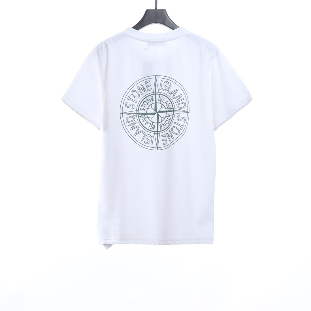 Stone Island Back Large Compass Logo Print Short Sleeves