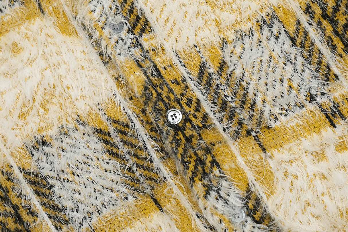 Stussy Hairy Plaid Cardigan Sweater PHXUH5HX