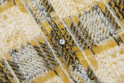 Stussy Hairy Plaid Cardigan Sweater PHXUH5HX