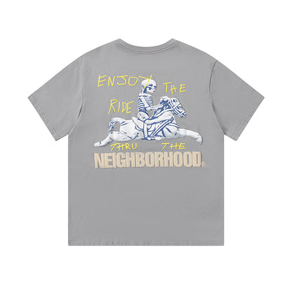 Travis Scott Joint carousel cartoon printing short sleeves