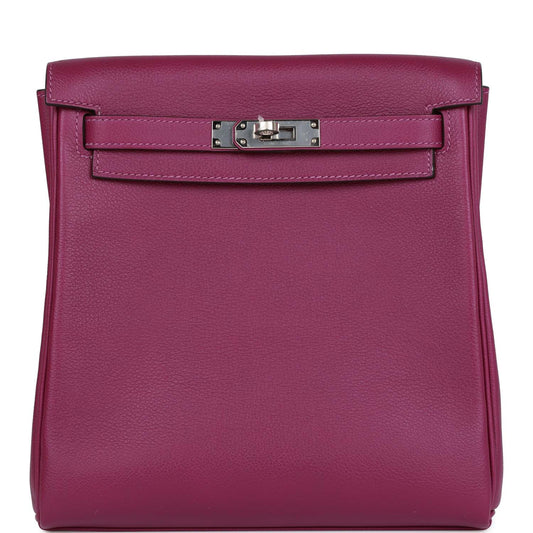 Hermès Kelly Ado Backpack Anemone Evercolor Palladium Hardware