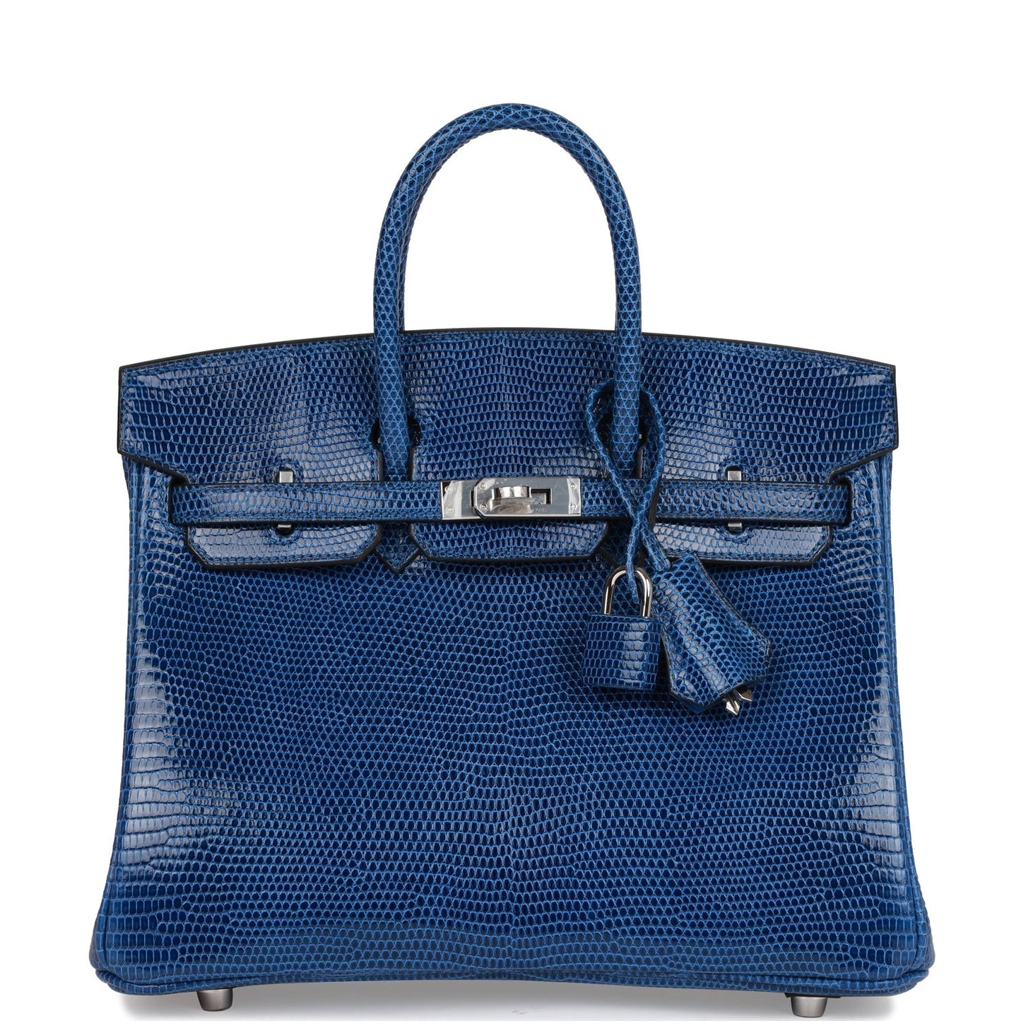 Hermès Birkin 25 Bleu Saphir Lizard Palladium Hardware