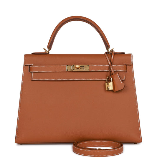 Hermès Kelly Sellier 32 Gold Epsom Gold Hardware GAKHBIUR