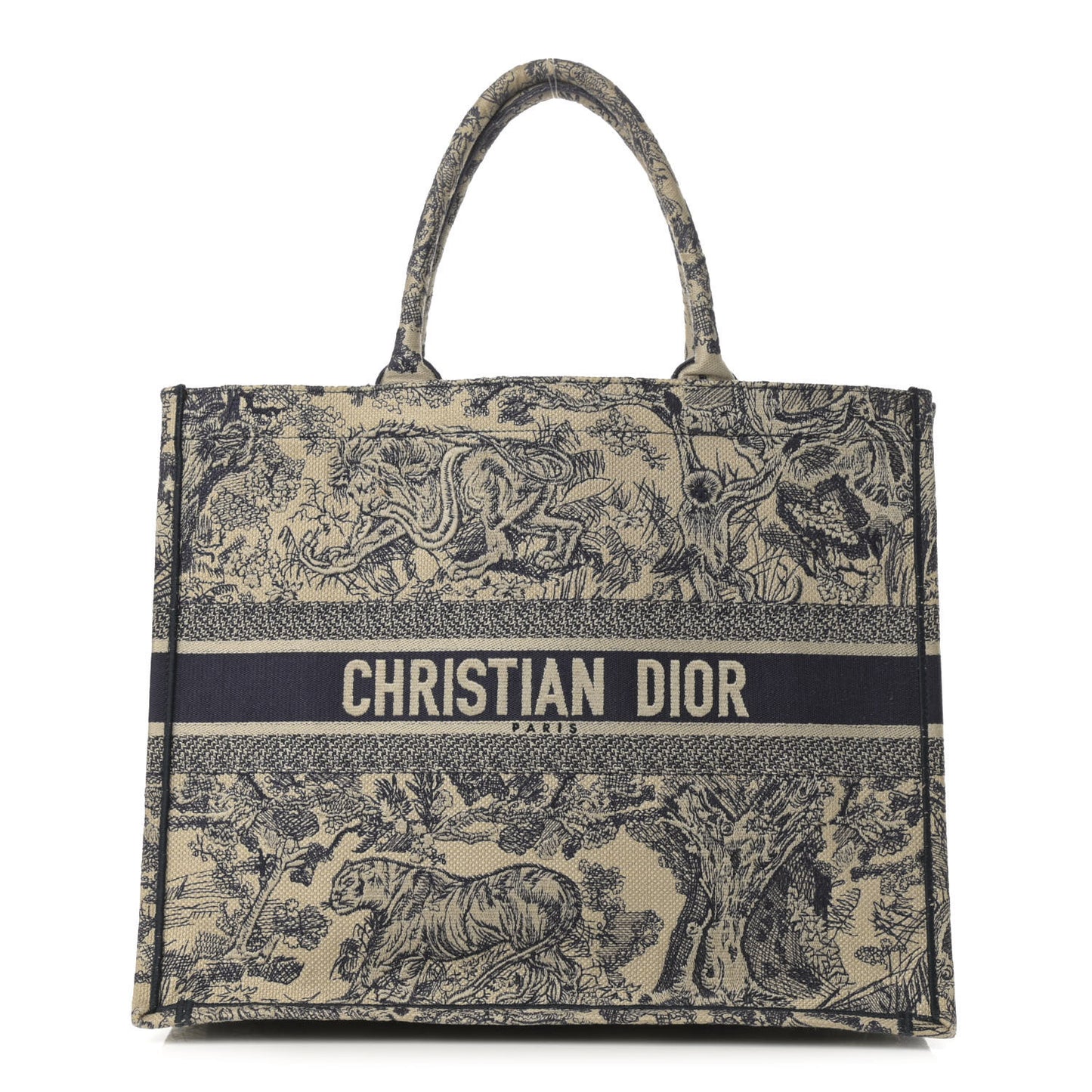 CHRISTIAN DIOR Large Toile Book Tote Blue 5JOJM4YD