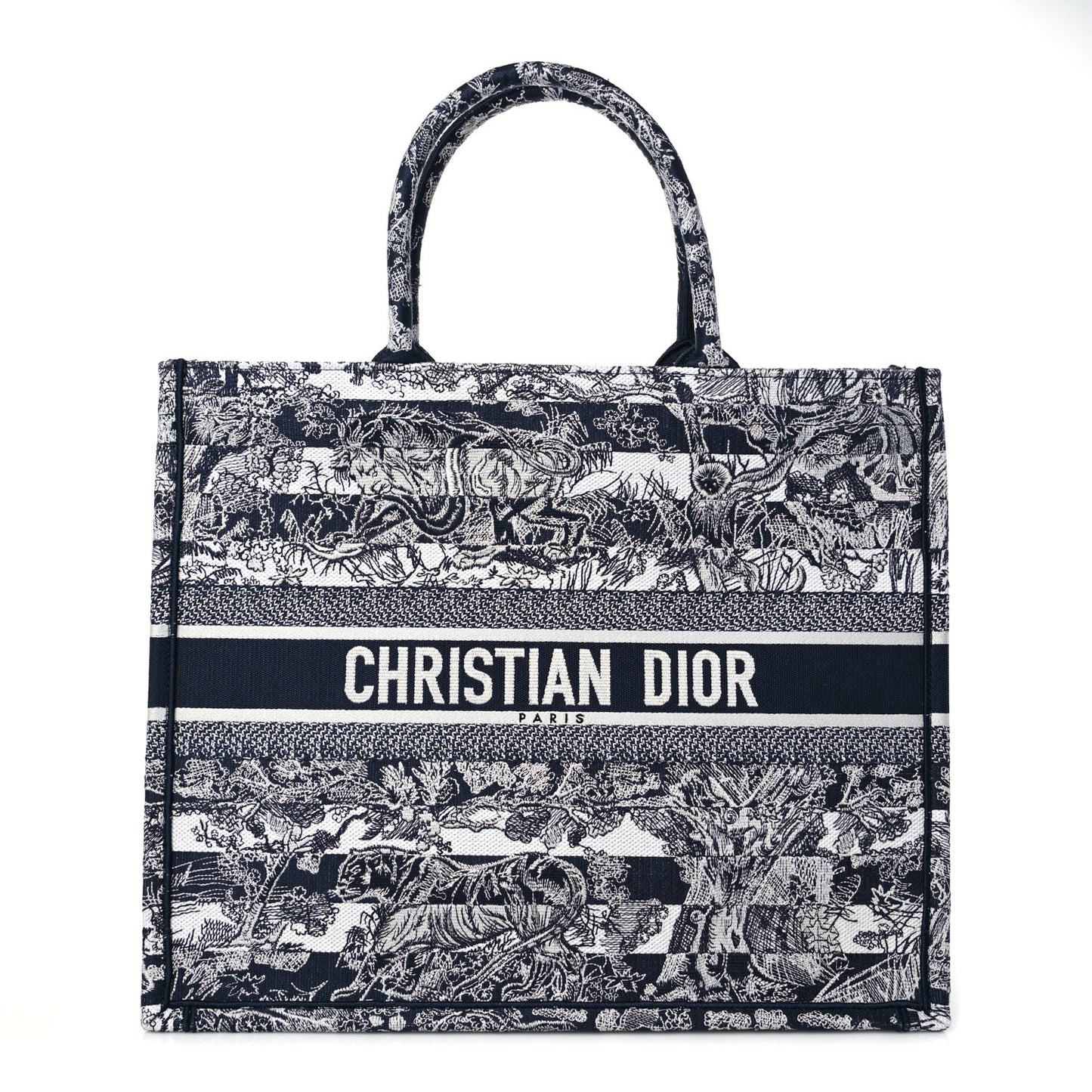 CHRISTIAN DIOR Large Toile Book Tote Blue 44OL29R3