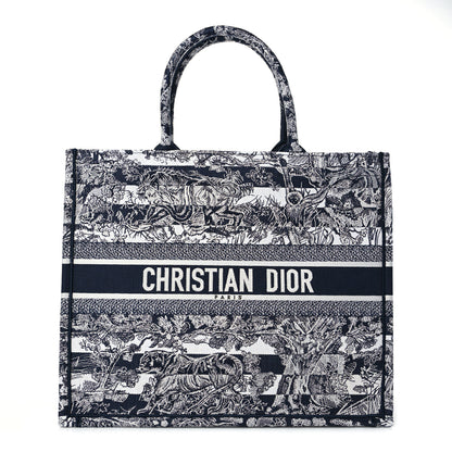 CHRISTIAN DIOR Large Toile Book Tote Blue 44OL29R3
