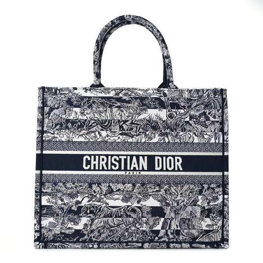 CHRISTIAN DIOR Large Toile Book Tote Blue 44OL29R3