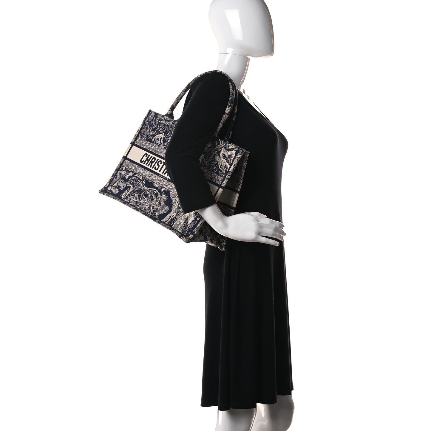 CHRISTIAN DIOR Large Toile Book Tote Blue 5JOJM4YD