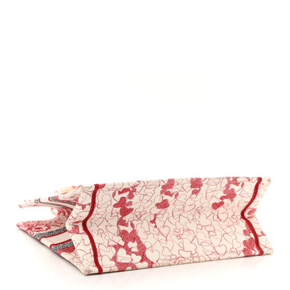 CHRISTIAN DIOR Canvas  Book Tote Red White