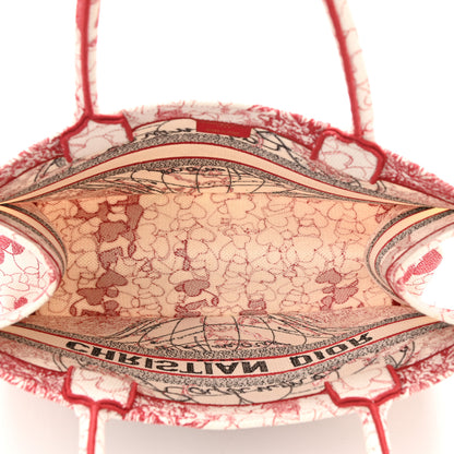 CHRISTIAN DIOR Canvas  Book Tote Red White