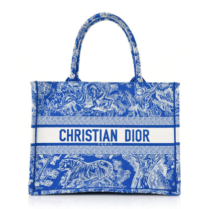 CHRISTIAN DIOR Canvas  Toile Book Tote Fluorescent Blue