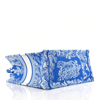 CHRISTIAN DIOR Canvas  Toile Book Tote Fluorescent Blue