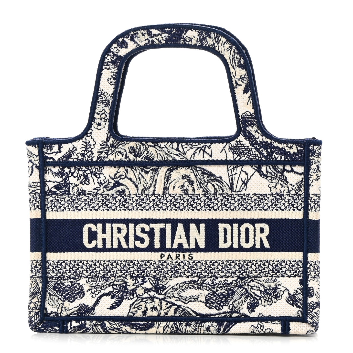 CHRISTIAN DIOR Mini Toile Book Tote Blue