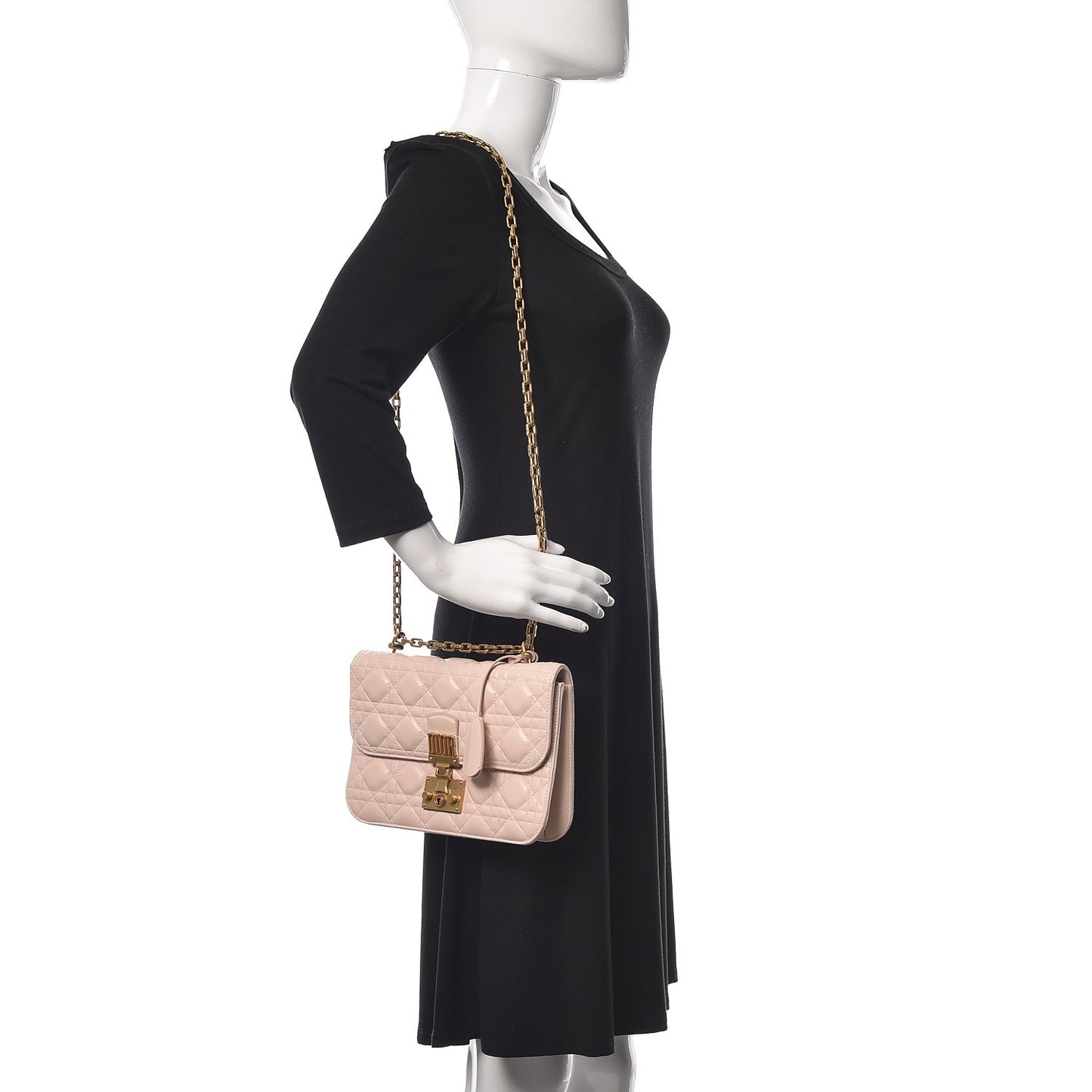 CHRISTIAN Large Dioraddict Flap Rose Poudre