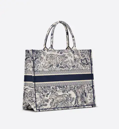 LARGE DIOR BOOK TOTE Blue Toile de (42 x 35 x 18.5 cm) 7ONMMANF