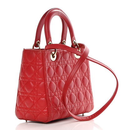 CHRISTIAN Lady Dior Red
