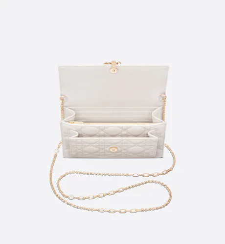 LADY DIOR CHAIN POUCH Latte