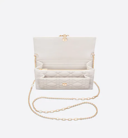 LADY DIOR CHAIN POUCH Latte