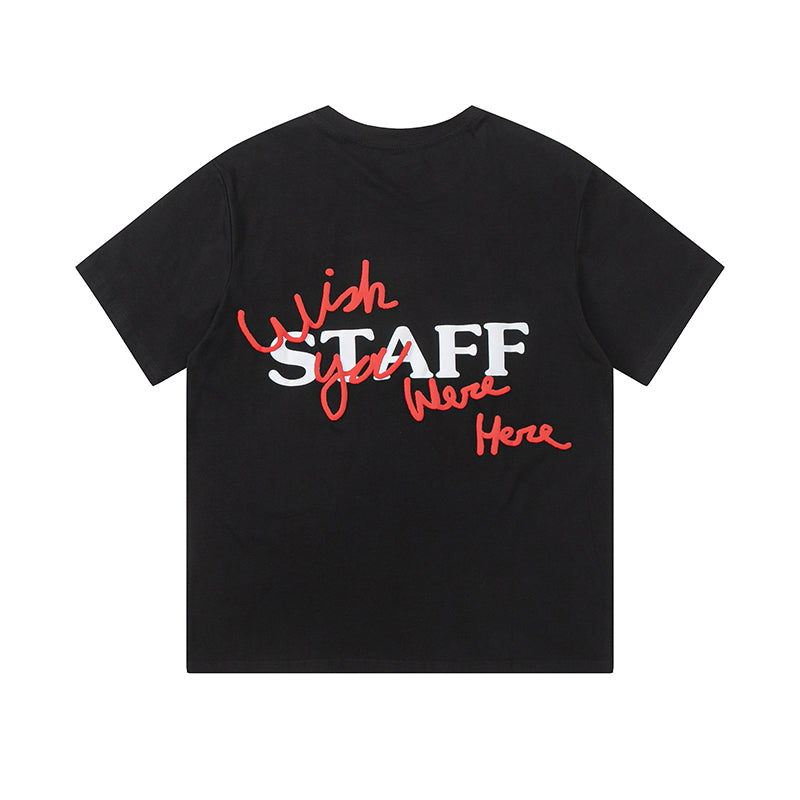 Travis Scott Cactus Jack Astroworld Staff head printing short sleeves