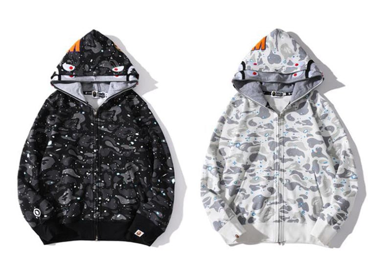 Bape Camo Double Shark Full Zip Hoodie