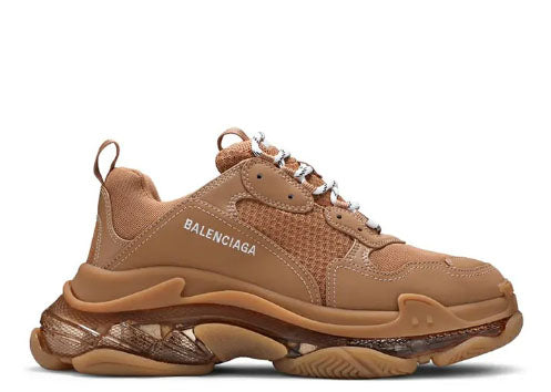 Balenciag* Triple S Sneaker Clear Sole Light Camel