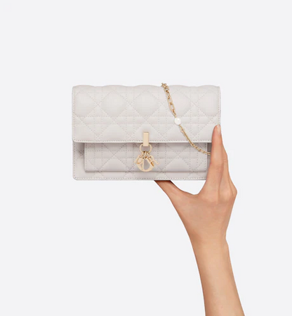LADY DIOR CHAIN POUCH Latte