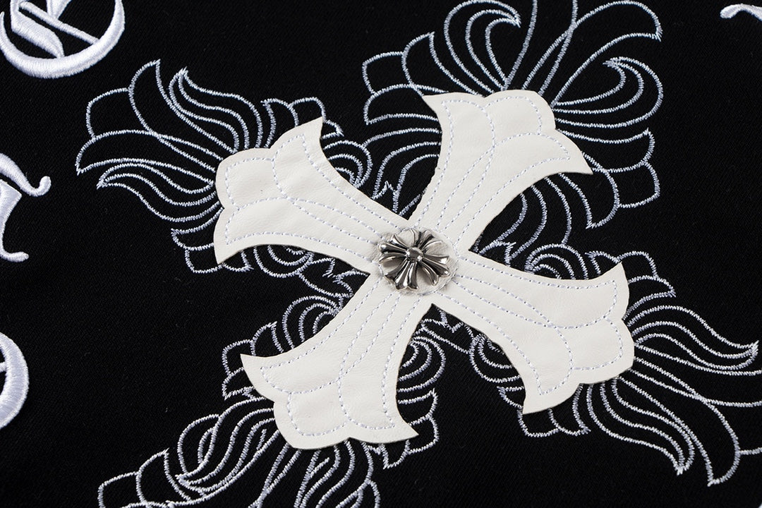 Chrome Hearts latest basic crewneck sweatshirt Black/White