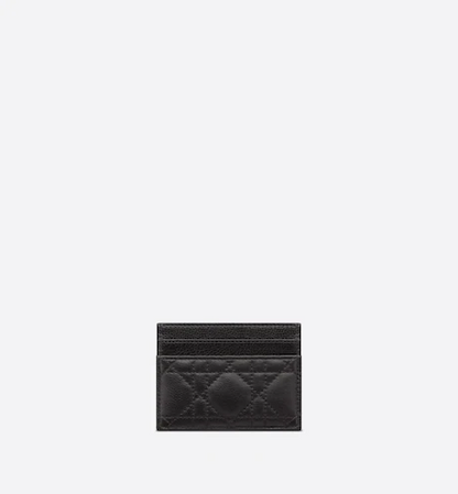 DIOR CARO FIVE-SLOT CARD HOLDER Black