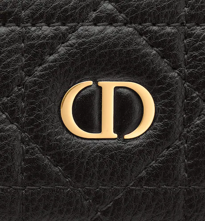 DIOR CARO FIVE-SLOT CARD HOLDER Black