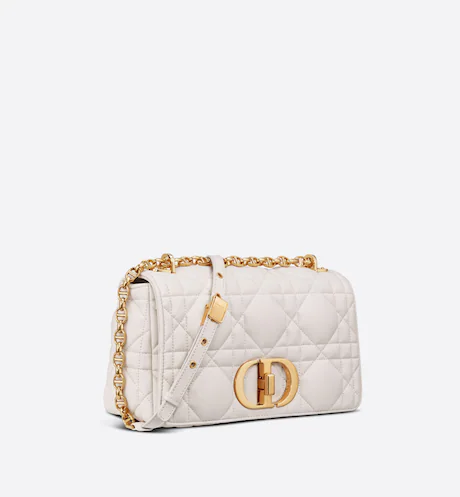 DIOR CARO BAG Latte Matte Padded Calfskin