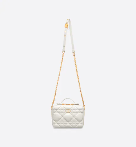 DIOR CARO BOX BAG Latte Calfskin