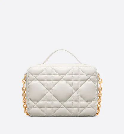 DIOR CARO BOX BAG Latte Calfskin